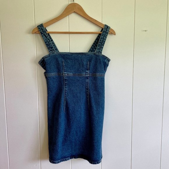 Reformation Size 0 NWT Lizzie Sleeveless Denim Minidress - Picture 4 of 9
